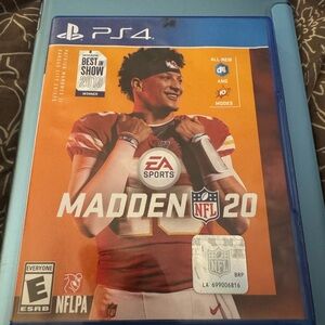 Sony Madden NFL 20 Video Game Blue Orange